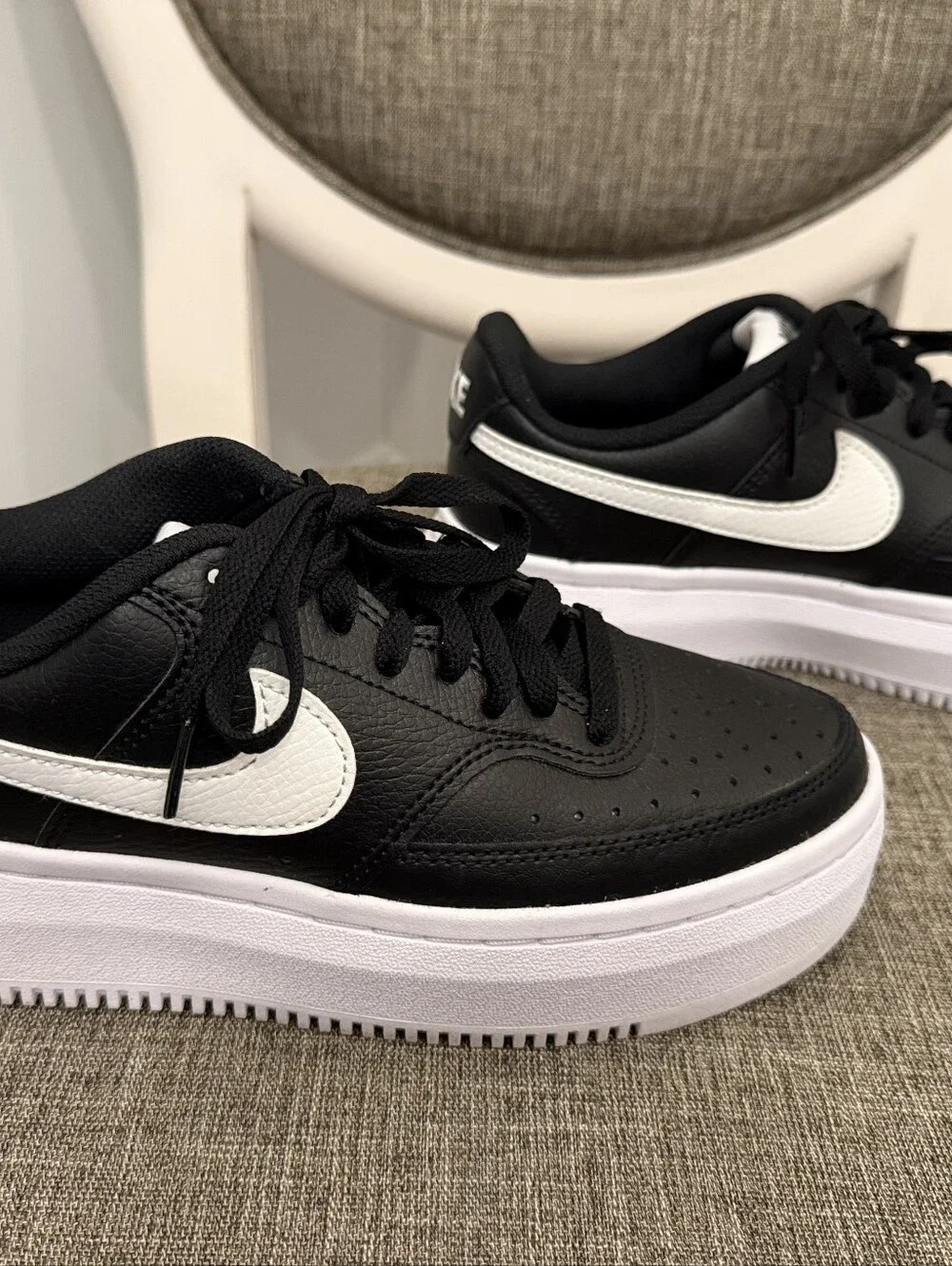 Nike Court Vision LTR Black And White Sneakers 8.5